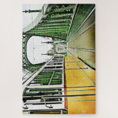 gele tram op de Liberty-brug - Boedapest Legpuzzel (Verticaal)