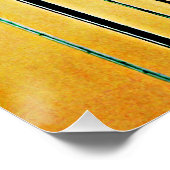 gele tram op de Liberty-brug - Budaoest Perfect Poster (Hoek)