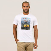 Gele trein in ruste T-shirt (Voorkant volledig)