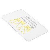 Gele Trendy Typografie sparen de Magnet van de Dat Magneet (Rechterzijde)