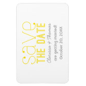 Gele Trendy Typografie sparen de Magnet van de Dat Magneet (Verticaal)