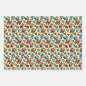 Gele Trendy Verjaardag Zomer Bloemen voor Haar Inpakpapier Vel (Voorkant)