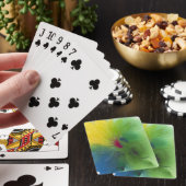 Gele tribloemspeelkaarten pokerkaarten (Insitu)