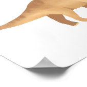 Gele Triceratops Dinosaur Poster voor Kinderkamers (Hoek)