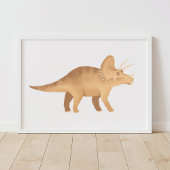 Gele Triceratops Dinosaurus Kinderkamer Poster