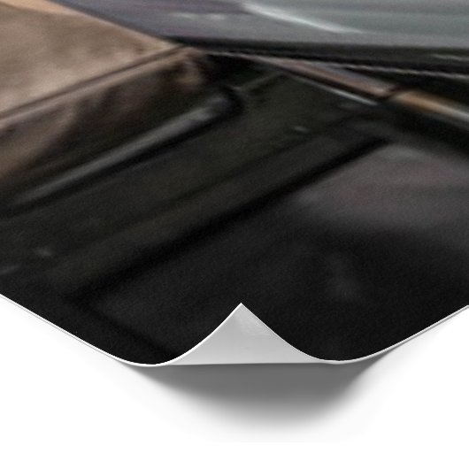 Gele Triumph Stag-sportwagen Poster (Hoek)