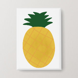 Gele Tropische Ananas Zomer Fruit Liefhebber Cadea Button