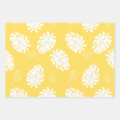 Gele tropische bladeren inpakpapier (Voorkant)