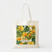  gele tropische bloem tote bag (Voorkant)