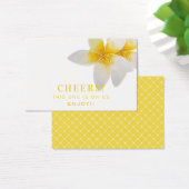 Gele Tropische Bloemen | Drink voor weddenschappen Visitekaartje (Bureau)