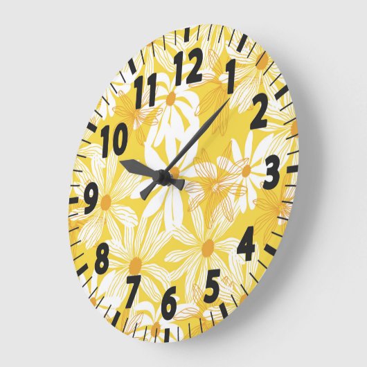 Gele Tropische Bloemen Grote Klok (Hoek)