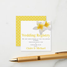 Gele Tropische Bloemen | Invoegen huwelijksregiste