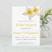 Gele Tropische Bloemen | Uitnodiging van Bridal Br (Staand voorkant)