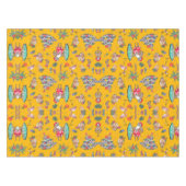 Gele tropische Hawaiiaanse kerstman Tafelkleed (Voorkant (Horizontaal))