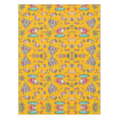 Gele tropische Hawaiiaanse kerstman Tafelkleed (Voorkant)