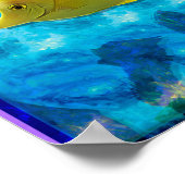 Gele tropische vissen poster (Hoek)