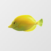 Gele tropische vissen  raamsticker (Vel)