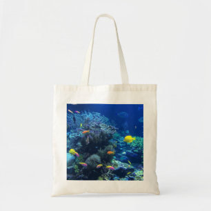 Gele tropische vissen tote bag