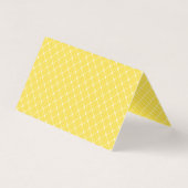 Gele tropische weddenschapstabel / plaatskaart visitekaartje (Achterkant)