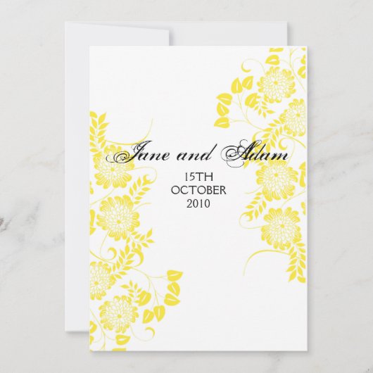 gele trouwfinale kaart (Voorkant)