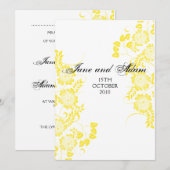 gele trouwfinale kaart (Voorkant / Achterkant)