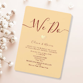 Gele Trouwreceptie Kaart