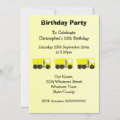 Gele Truck Design Boy's Verjaardagsfeest Kaart (Voorkant)