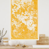 Gele tuin poster (Keuken)