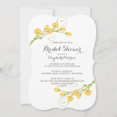 Gele Tuin Rozen - Bruidsdouche Uitnodiging (Voorkant)