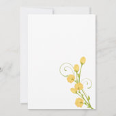 Gele Tuin Rozen - bruiloft uitnodiging (Achterkant)