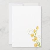 Gele Tuin Rozen - bruiloft uitnodiging (Achterkant)