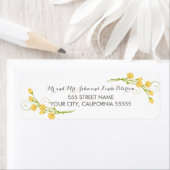 gele tuin Rozen retour adreslabels Etiket (Insitu)