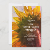 Gele Tuin Zonnebloem Litha Zomerzonnewende Kaart (Voorkant)