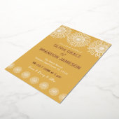 Gele Tuin Zonnebloemen Moderne Bloemen Bruiloft Folie Uitnodiging (Gedraaid)