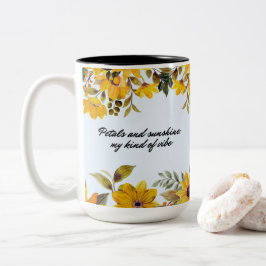 Gele Tuin & Zonneschijn Tweekleurige Koffiemok