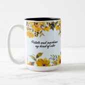 Gele Tuin & Zonneschijn Tweekleurige Koffiemok (Links)