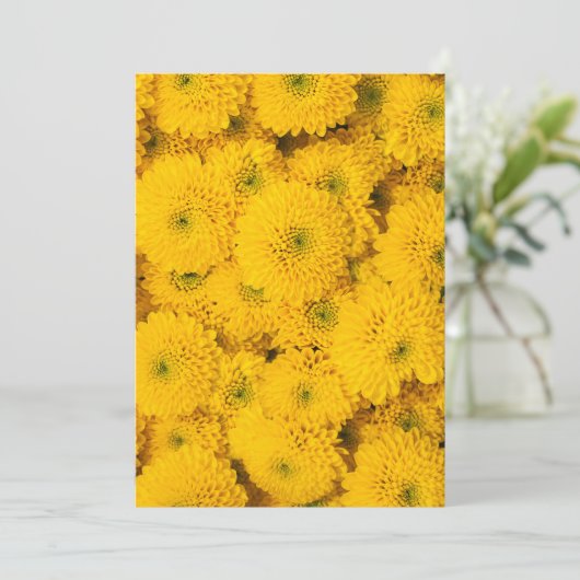 Gele tuinasters Perfecte kleurenzomerbloem Kaart (Staand voorkant)