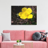 Gele tuinbloem canvas afdruk (Insitu (Woonkamer))