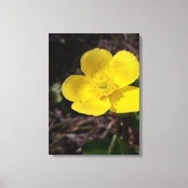 Gele tuinbloem canvas afdruk