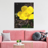 Gele tuinbloem canvas afdruk (Insitu (Woonkamer))