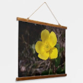 Gele tuinbloem hangend wandkleed (Gebogen)