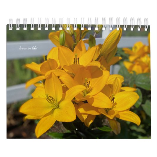 Gele tuinbloemen kalender (Hoes)