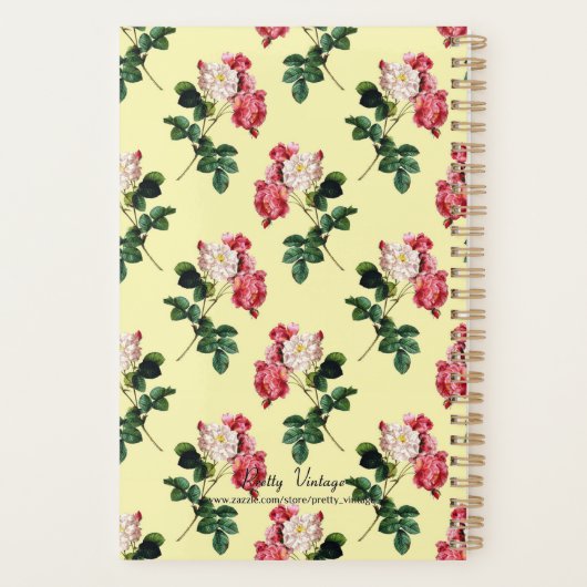gele tuinbouwpatroon planner (Achterkant)
