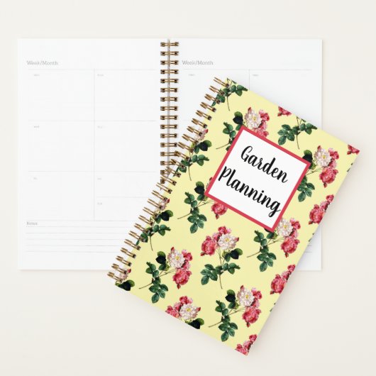  gele tuinbouwpatroon planner (Display)