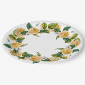 Gele tuinfeest  papieren bordje (Gekanteld)