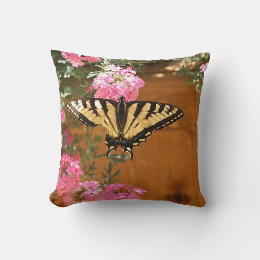 Gele tuinvlinder kussen (Voorkant)