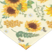 Gele tuinzonnebloemen Honingbijen Tablecloth Tafelkleed (Gekanteld)