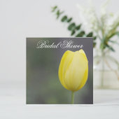 Gele Tulip Floral Bridal Shower Kaart (Staand voorkant)
