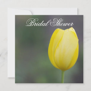 Gele Tulip Floral Bridal Shower Kaart