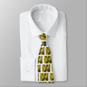 Gele Tulip Flowers Mannen Necktie Stropdas (Gebonden)
